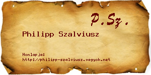 Philipp Szalviusz névjegykártya